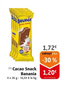 Colruyt Banania Cacao Snack offre
