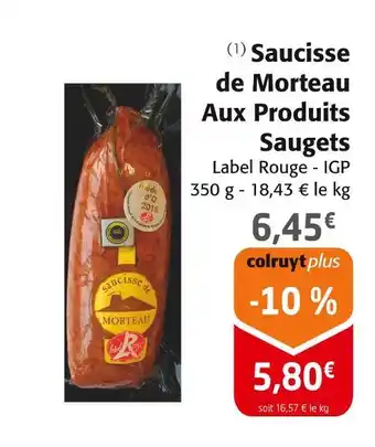 Colruyt Aux Produits Saugets Saucisse de Morteau offre