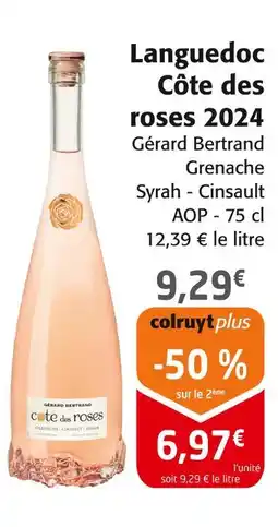 Colruyt Gérard Bertrand Languedoc Côte des roses 2024 offre