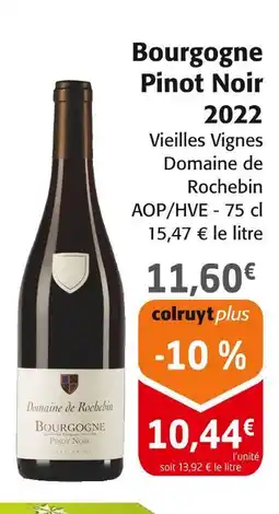 Colruyt Bourgogne Pinot Noir 2022 offre