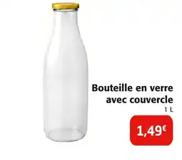 Colruyt Bouteille en verre avec couvercle offre