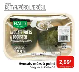 Colruyt HALLS Avocats mûrs à point offre