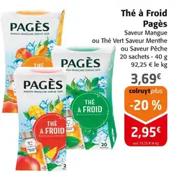 Colruyt Pagès Thé à Froid offre