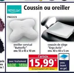 Norma ORTHO-VITAL oreiller cervical Butterfly offre