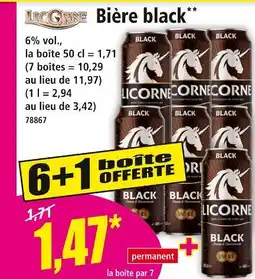 Norma LICORNE Bière black offre