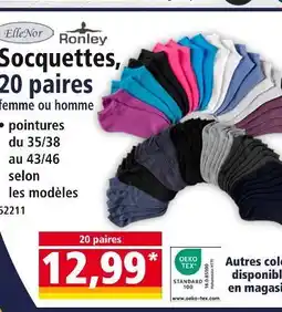 Norma ELLENOR RONLEY Socquettes, 20 paires femme ou homme offre