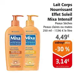 Colruyt Mixa Intensif Lait Corps Nourrissant Effet Soleil offre