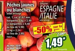 Norma Pêches jaunes ou blanches offre