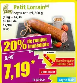Norma TOQUES Petit lorrain offre