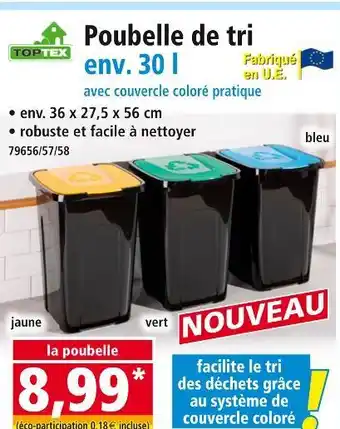 Norma TOPTEX Poubelle de tri offre