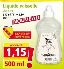 Norma Liquide vaisselle aloe vera offre