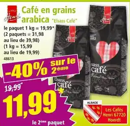 Norma HENRI Café en grains arabica elsass café offre