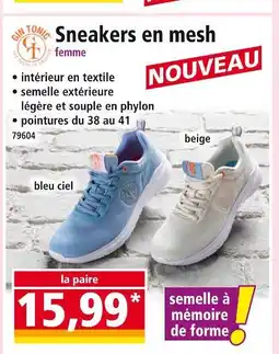 Norma GIN TONIC Sneakers en mesh femme offre