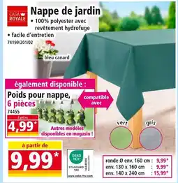 Norma CASA ROYALE Nappe de jardin offre