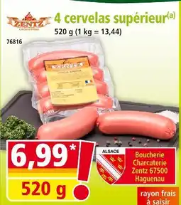 Norma ZENTZ 4 cervelas supérieur offre