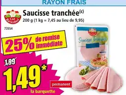 Norma GUT BARTENHOF Saucisse tranchée offre