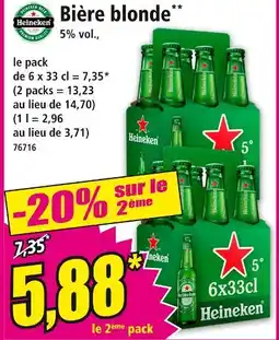 Norma HEINEKEN Bière blonde offre