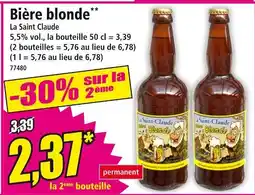 Norma LA SAINT CLAUDE Bière blonde offre