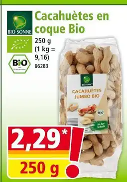 Norma BIO SONNE Cacahuètes en coque Bio offre