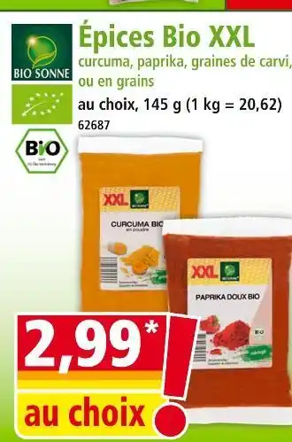 Norma BIO SONNE Épices bio xxl offre