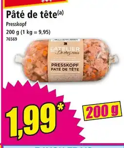 Norma L'ATELIER DE CHEZ NOUS Pâté de tête offre