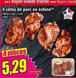 Norma Le Porc Français 4 côtes de porc en échine offre