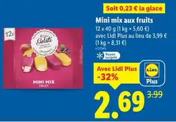 Lidl Bon Gelati Mini mix aux fruits offre