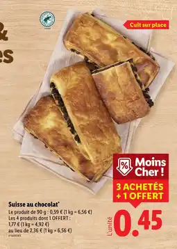 Lidl Suisse au chocolat offre