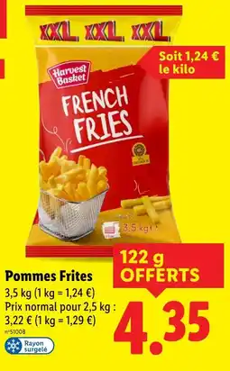 Lidl Harvest Basket Pommes Frites offre
