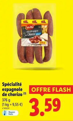 Lidl Soleil Mar Spécialité espagnole de chorizo doux offre