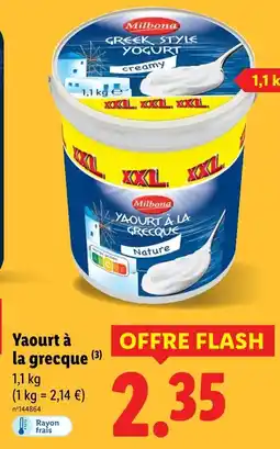 Lidl Milbona Yaourt à la grecque offre