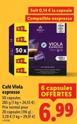 Lidl Bellarom Viola espresso offre