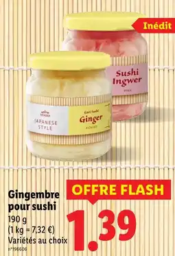Lidl Vitasia Gingembre pour sushi offre