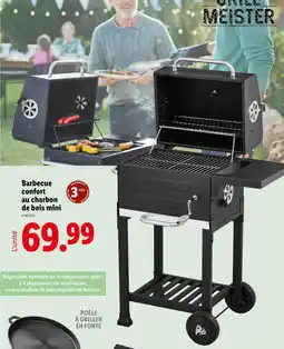 Lidl GRILL MEISTER Barbecue confort au charbon de bois mini offre