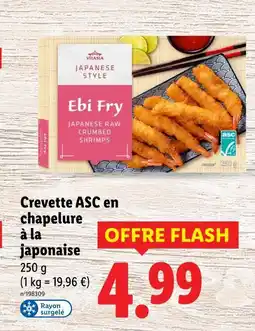 Lidl Vitasia Crevette ASC en chapelure à la japonaise offre