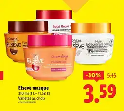 Lidl L'Oreal Elsève masque offre