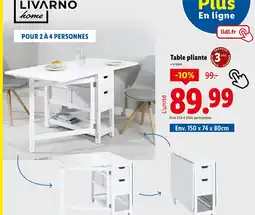 Lidl Livarno home Table pliante offre