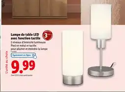 Lidl Livarno home Lampe de table LED avec fonction tactile offre