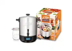 Gamm vert Stérilisateur inox avec couvercle en verre & 4 bocaux 1L - Le Parfait offre