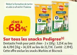 Maxi Zoo PEDIGREE 2ème à -68% sur tous les snacks pedigree offre