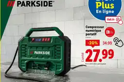 Lidl PARKSIDE Compresseur numérique portatif offre