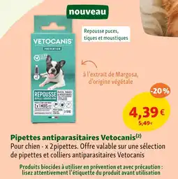 Maxi Zoo VETOCANIS Pipettes antiparasitaires offre