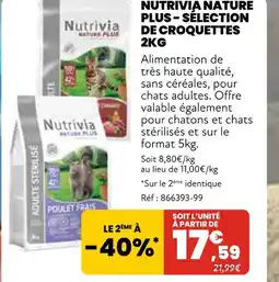 Animalis Nutrivia Nature Plus Sélection de croquettes 2kg offre