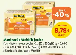 Maxi Zoo MULTIFIT Maxi packs junior offre