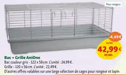 Maxi Zoo ANIONE Bac + Grille offre