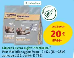 Maxi Zoo PREMIERE Litières extra light offre
