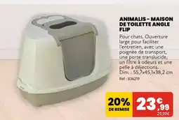 Animalis Animalis Maison de toilette Angle Flip offre