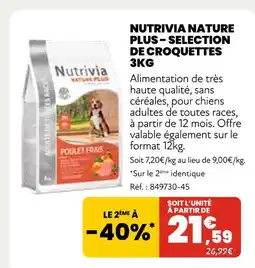 Animalis Nutrivia Nature Plus Sélection de croquettes 3kg offre