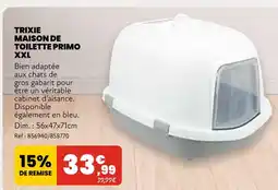 Animalis Trixie Maison de toilette Primo XXL offre