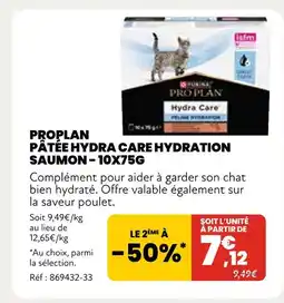 Animalis PROPLAN Pâtée hydra care hydration saumon offre